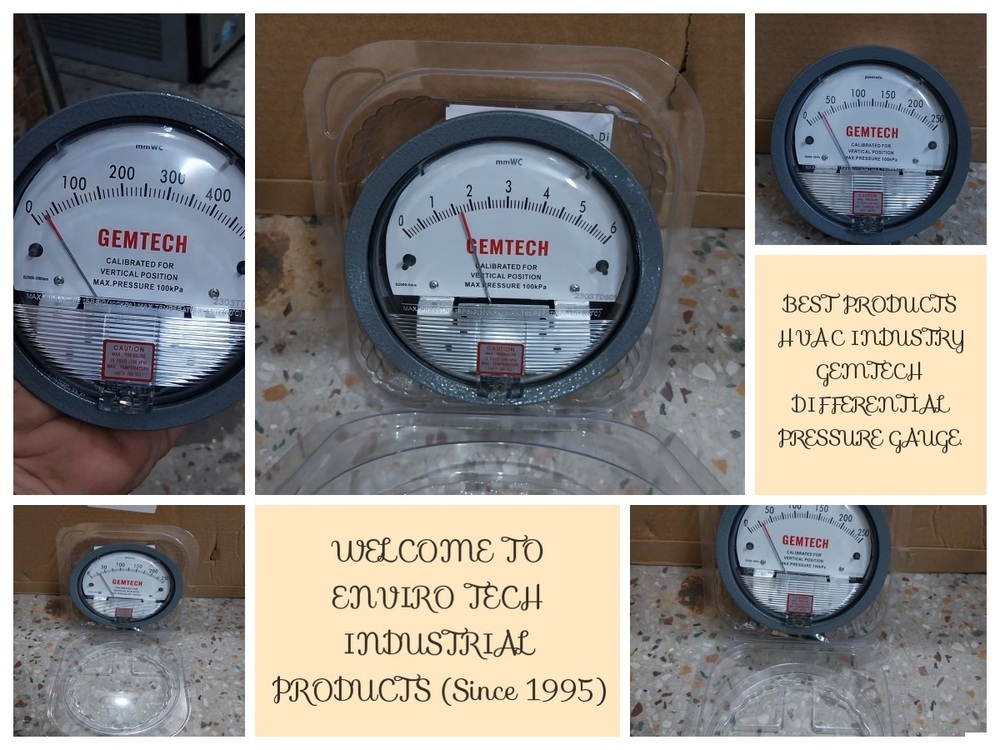 Gemtech Instruments G2000-200cm Differential Pressure Gage 0-200 Cm - Accuracy: A 2% (-Ha Model A 1) Of Fs (A 3% (-Ha A 1.5%) On -0