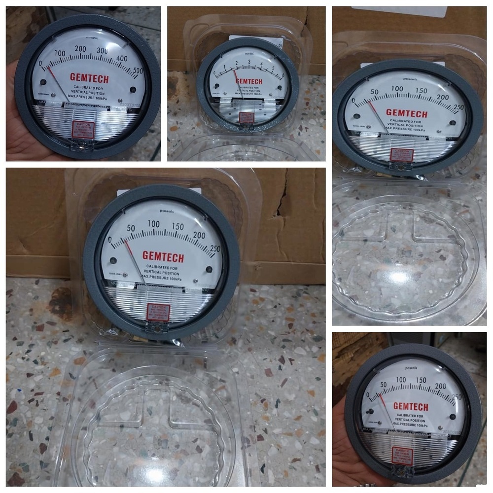 Gemtech Instruments G2000-200cm Differential Pressure Gage 0-200 Cm - Accuracy: A 2% (-Ha Model A 1) Of Fs (A 3% (-Ha A 1.5%) On -0