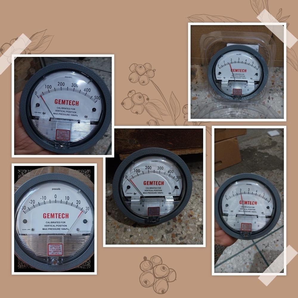 Gemtech Instruments G2000-200cm Differential Pressure Gage 0-200 Cm - Accuracy: A 2% (-Ha Model A 1) Of Fs (A 3% (-Ha A 1.5%) On -0