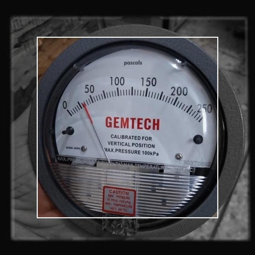 Gemtech Instruments G2000-15cm Differential Pressure Gage 0-15 Cm - Accuracy: A 2% (-Ha Model A 1) Of Fs (A 3% (-Ha A 1.5%) On -0