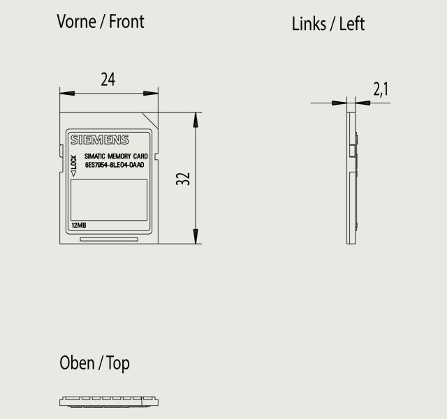 Siemens S7-1200 Memory Card 6es7954-8le04-0aa0 - Application: Automation