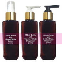 100 Ml Amber Square Pet Bottle - Color: Brown
