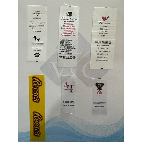 Printed Woven Washcare Labels