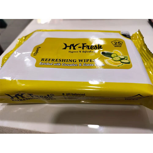Refreshing Wet Wipes - Cucumber And Lemon - Application: Household
