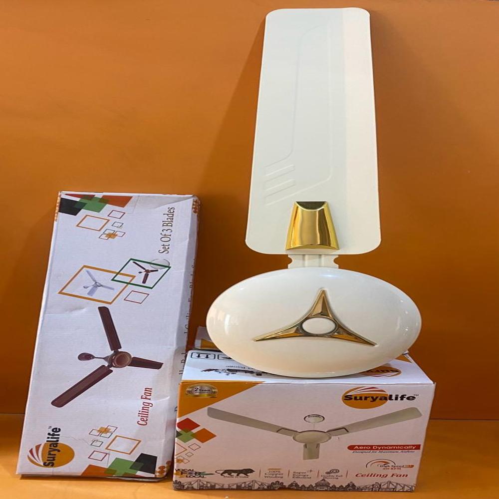 Tri Star Ceiling Fan - Color: White