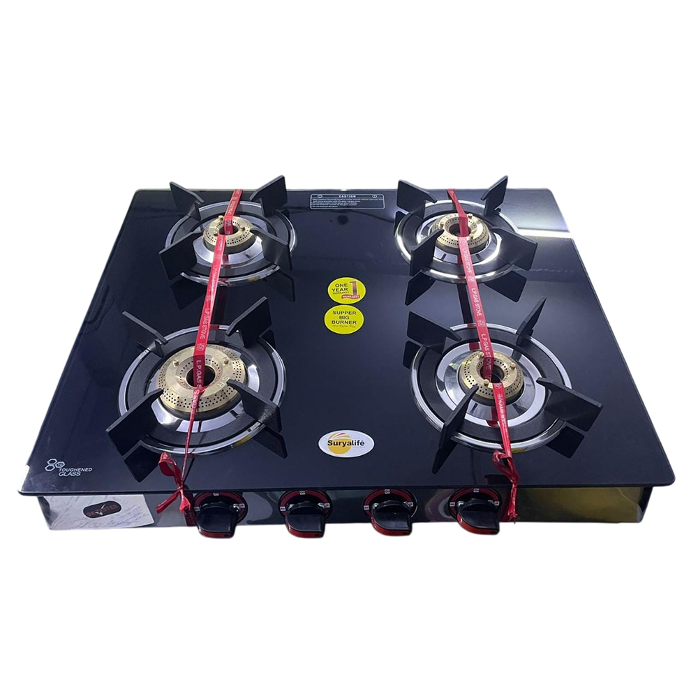 Glass Stove 4B Black