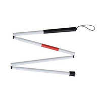 White Aluminium Blind Stick Folding Design With Plastic Handle - Application: Industrial