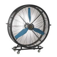 3 Blade Metal Standing Fan - Color: Black