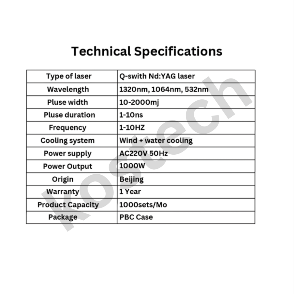 Portable Q-Switch ND Yag Laser Machine