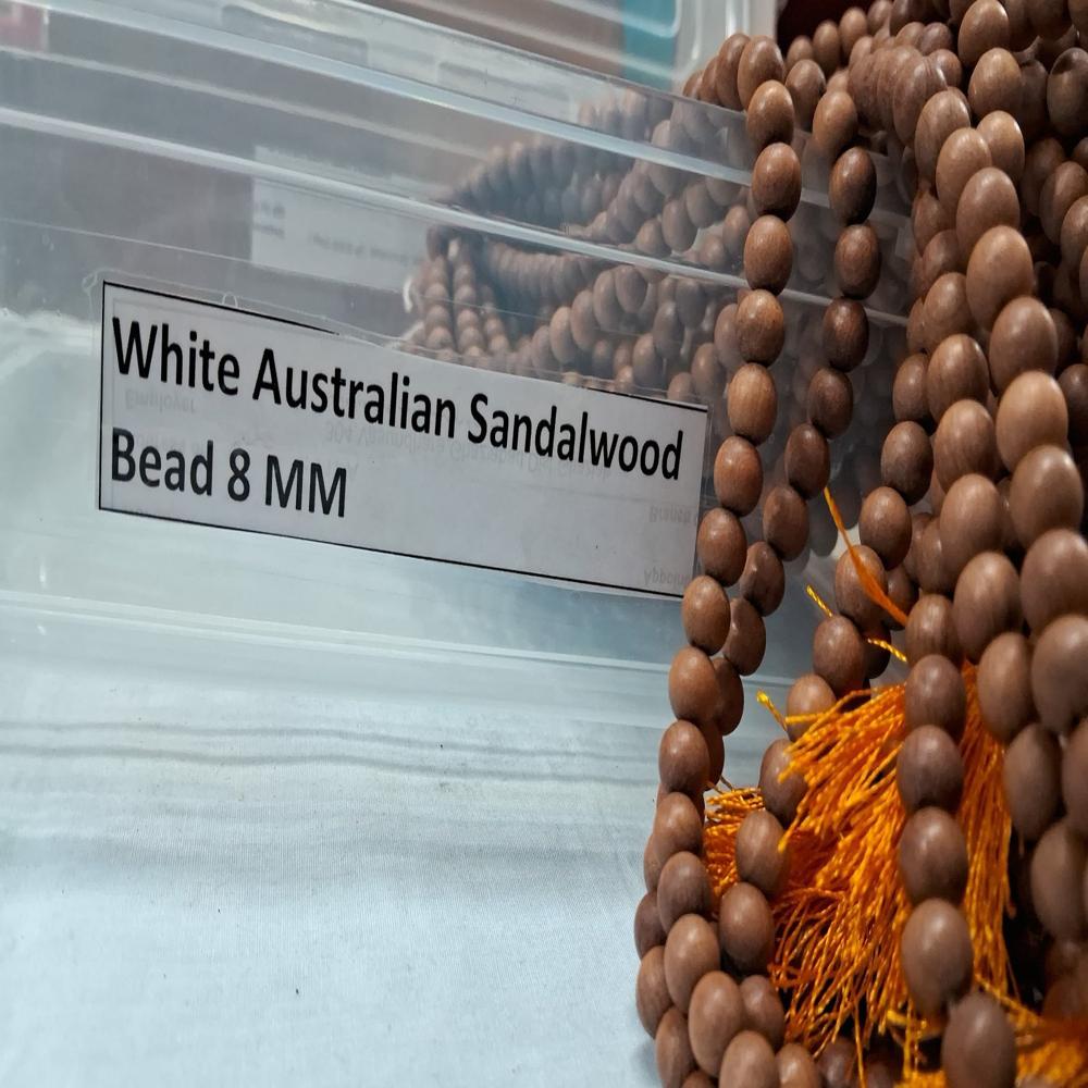 White sandalwood Australian 108 Beads mala