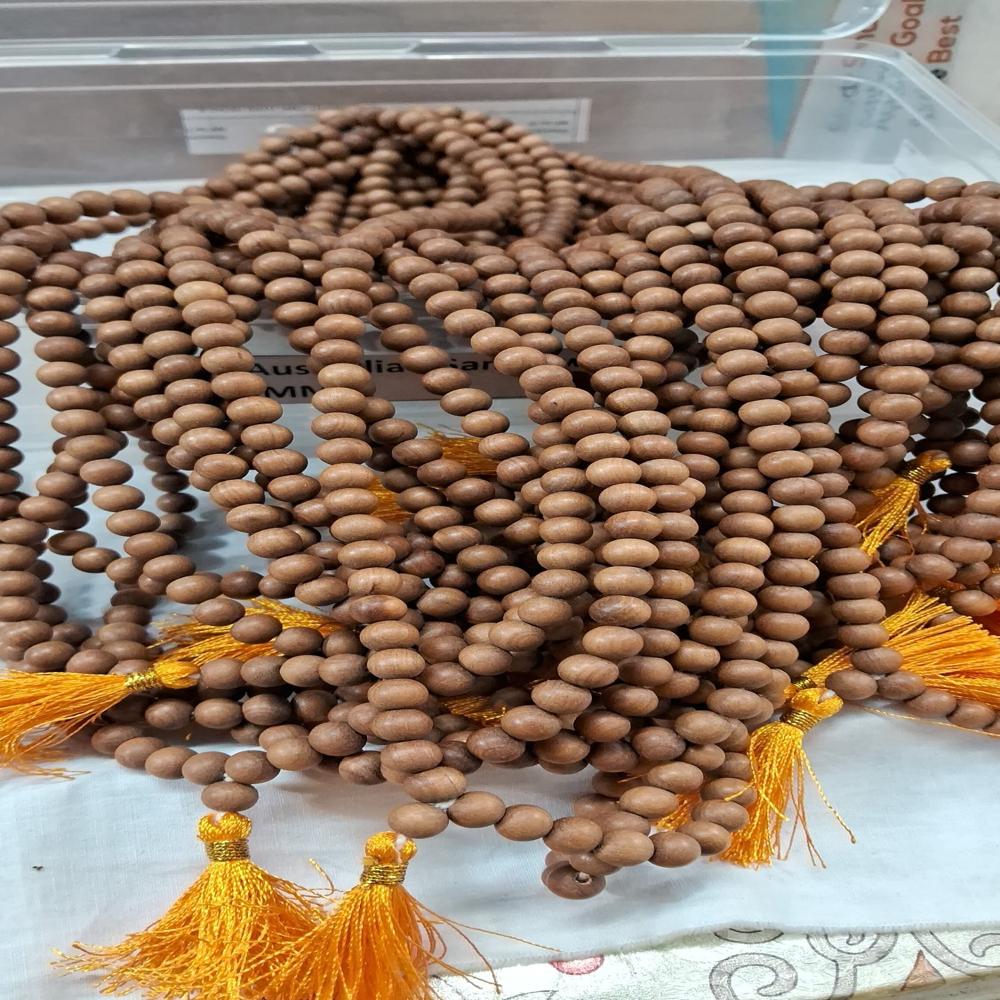 White sandalwood Australian 108 Beads mala
