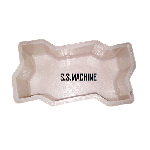 Plastic Zig Zag Paver Mould - Color: White