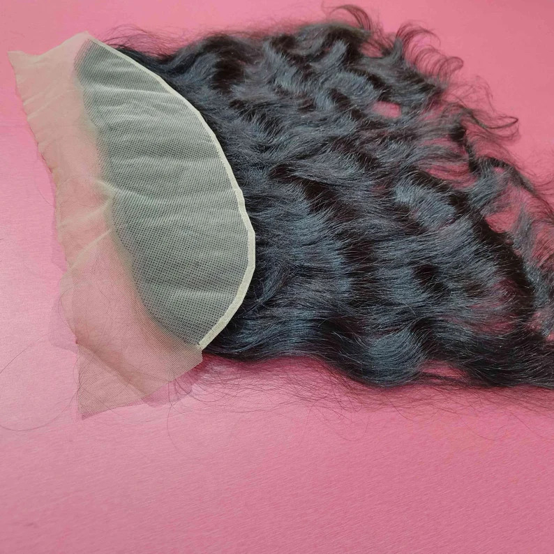 Transparent Swiss Lace Frontal Human Hair Wavy India