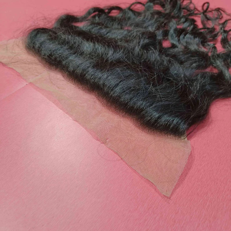Transparent Swiss Lace Frontal Human Hair Wavy India