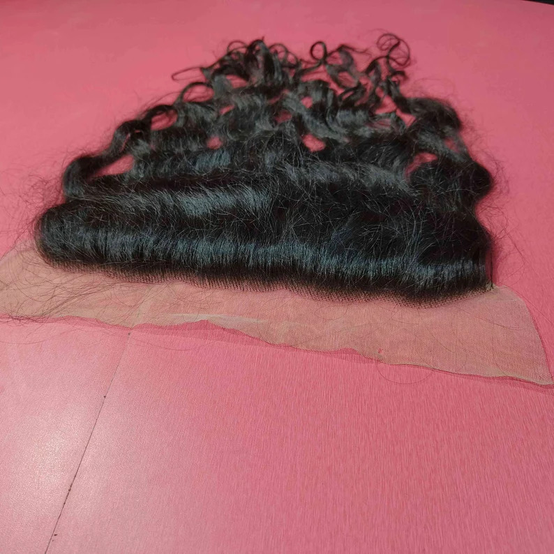 Transparent Swiss Lace Frontal Human Hair Wavy India