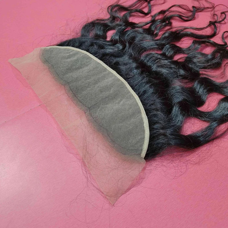 Transparent Swiss Lace Frontal Human Hair Wavy India
