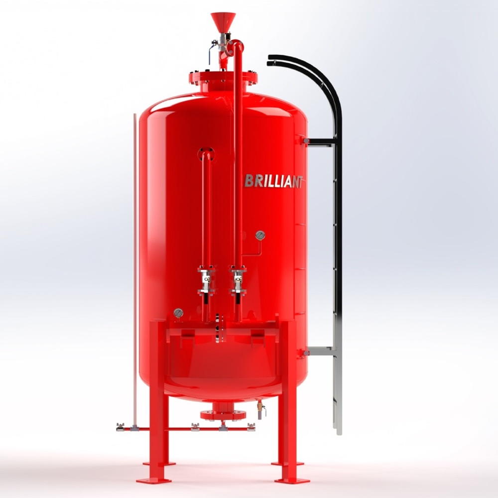 Vertical Foam Bladder Tank - Carbon Steel Astm A 516 Gr. 70, 200 To 20000 Litres Capacity, 30 To 175 Psi Working Pressure, Buna-n Bladder With Nylon Reinforcement