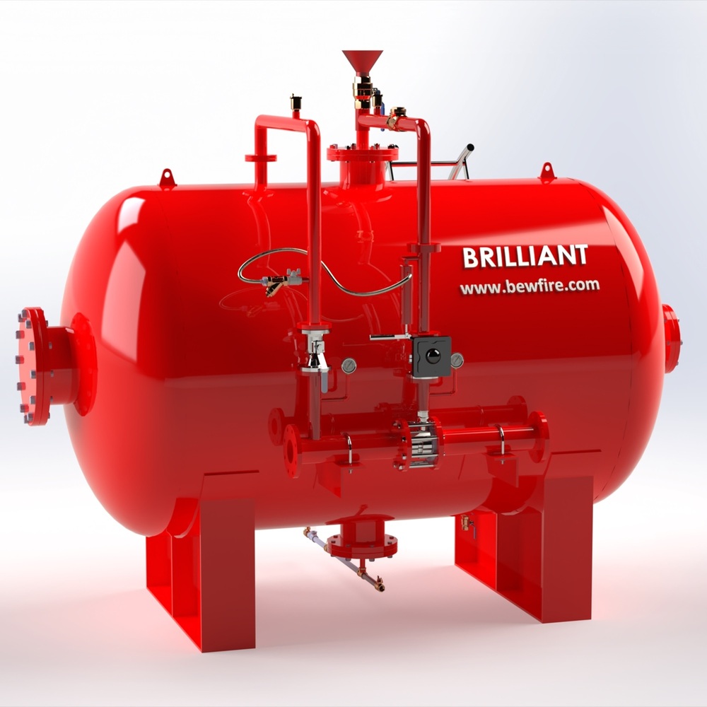 Horizontal Foam Bladder Tank  With Hydraulic Control Valve