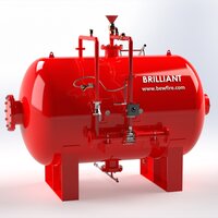 Horizontal Foam Bladder Tank - Carbon Steel 1000 Liters, 6 Bar To 12 Bar Working Pressure, Nylon Reinforced Bladder, Asme Certified