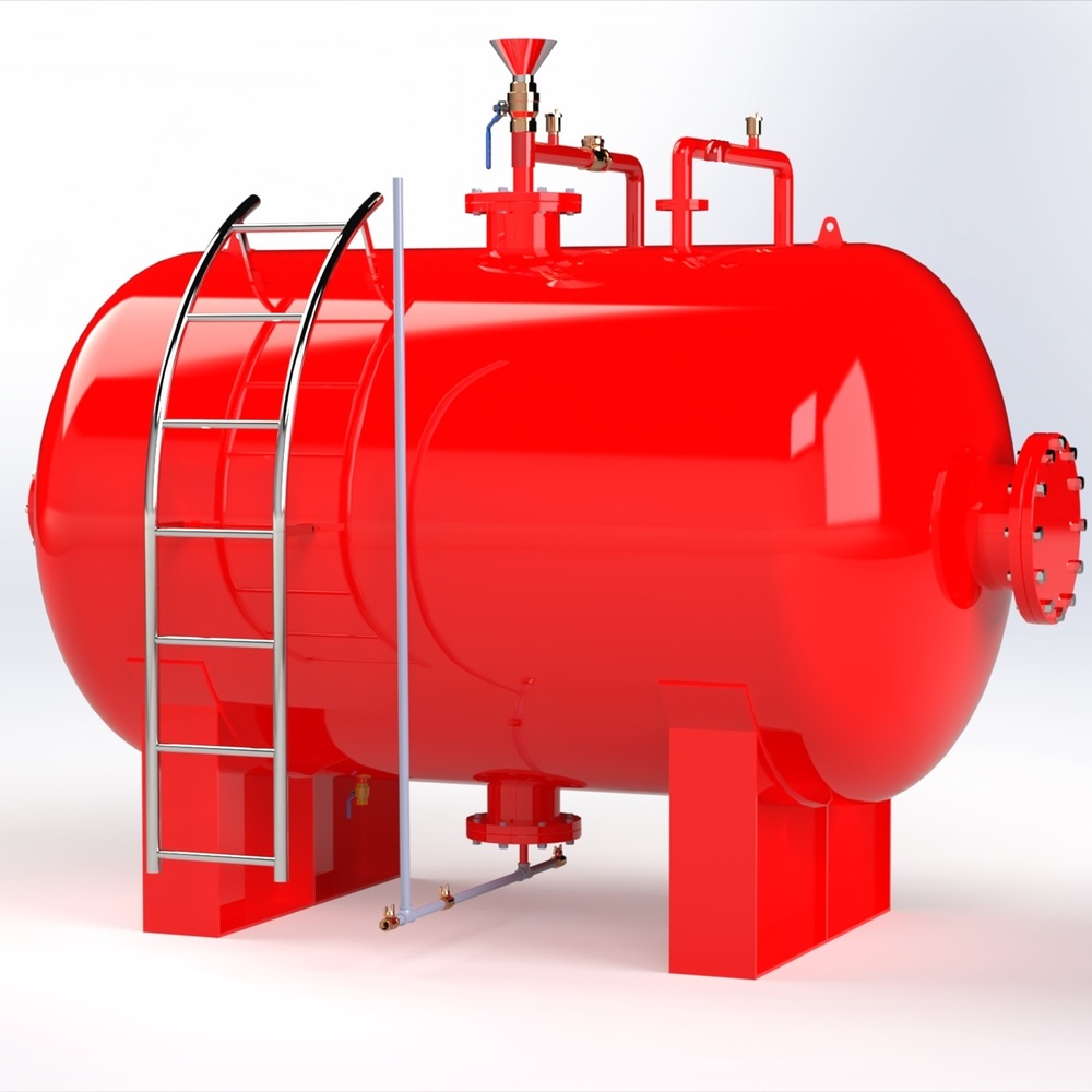 Horizontal Foam Bladder Tank With Hydraulic Control Valve