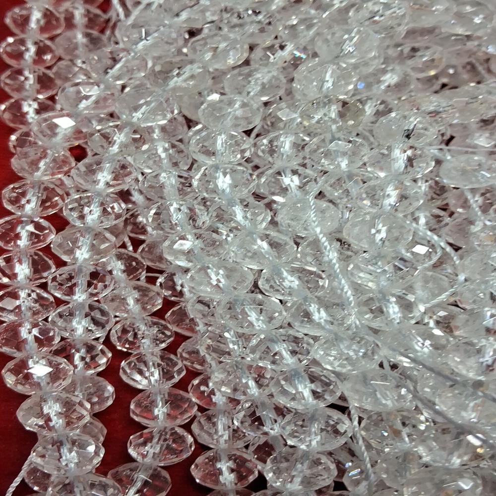 Sphatic Faceted Aaa Crystal Beads - Color: White