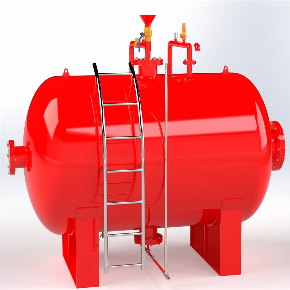 Horizontal Foam Bladder Tank - Application: For Fire