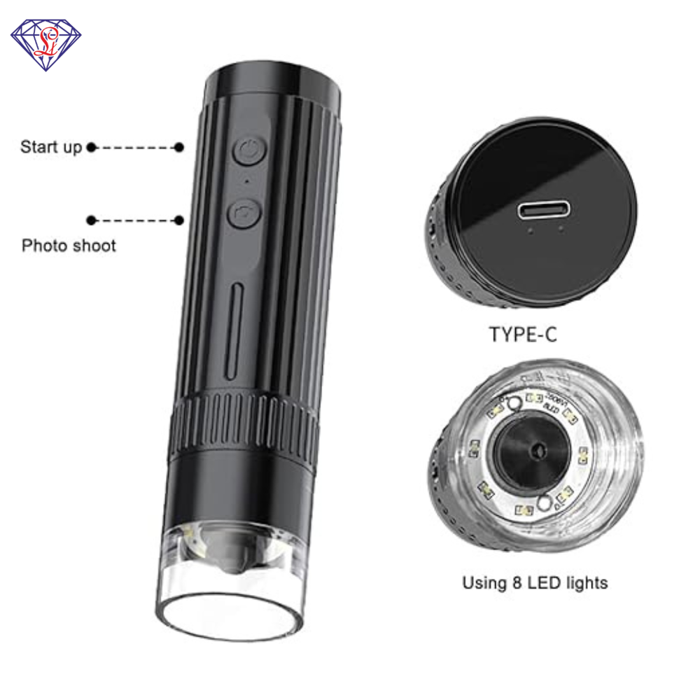 Portable Digital Microscope 50-1000x Magnification