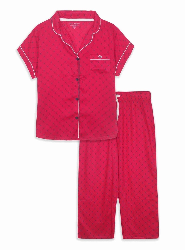 Ladies Woven Pyjama Set