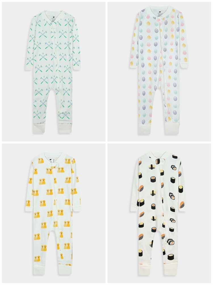 Baby Boys Organic Cotton Playsuits