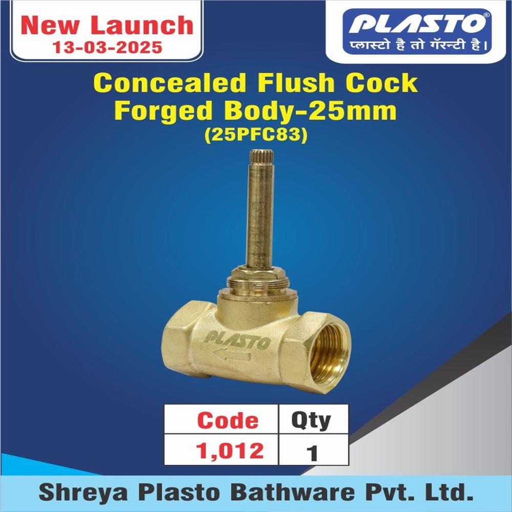 Concealed flush cock forged body