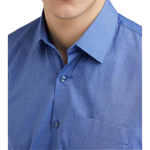 Blue Long Sleeve Formal Shirt - Feature: High Quality