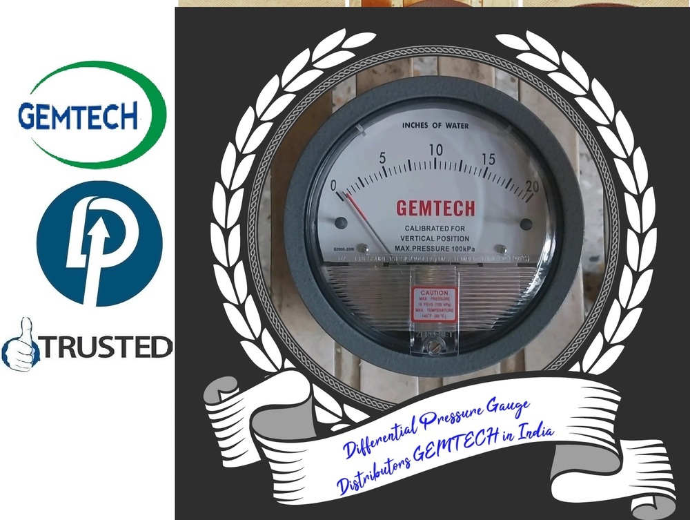 TOP Wholesale Dealers GEMTECH Differential Pressure Gauges by Hyderabad