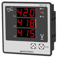 मल्टीस्पैन वोल्ट 19N डिजिटल पैनल मीटर
