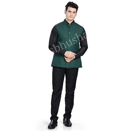 Vesbhushas Modi Coaty BOTTLE GREEN COLOUR