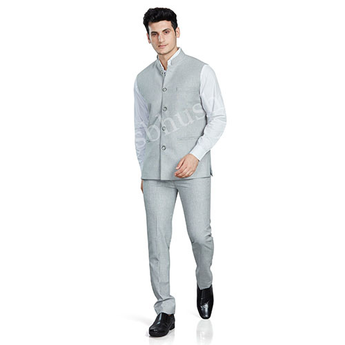 Vesbhushas Modi Coaty LIGHT GREY COLOUR