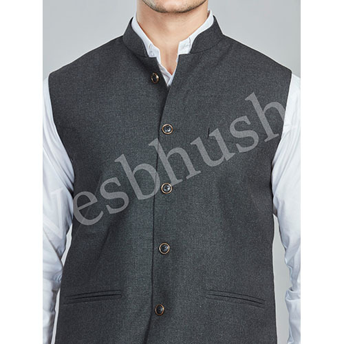 Vesbhushas Modi Coaty MILANGE GREY COLOUR