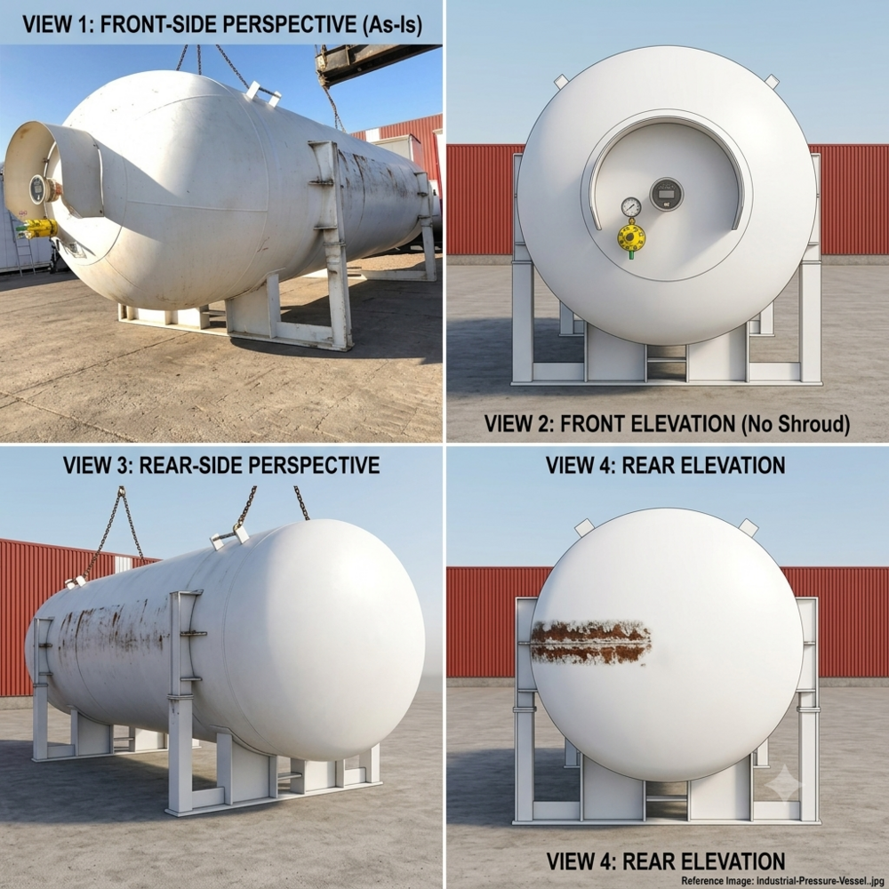 Industrial Pressure Vessel - Color: White