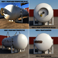 Industrial Pressure Vessel - Color: White
