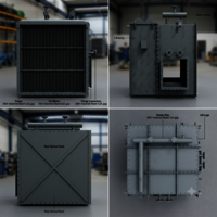 Industrial Steam Coil - Color: Metallic Grey