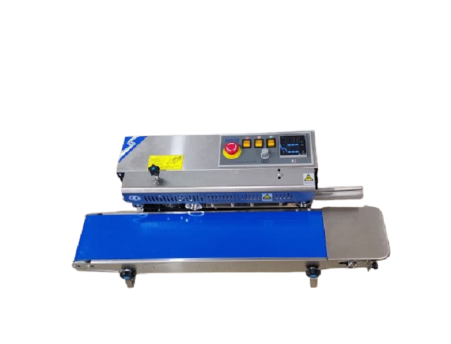 Polyseal Continuous Sealer - M.s. Body, 16"x34"x12" Size, 600w Power | Semi-automatic Operation, Sealing Width 12mm, 5kg Capacity, 0-12 Mtr/min Speed, 6 Month Warranty