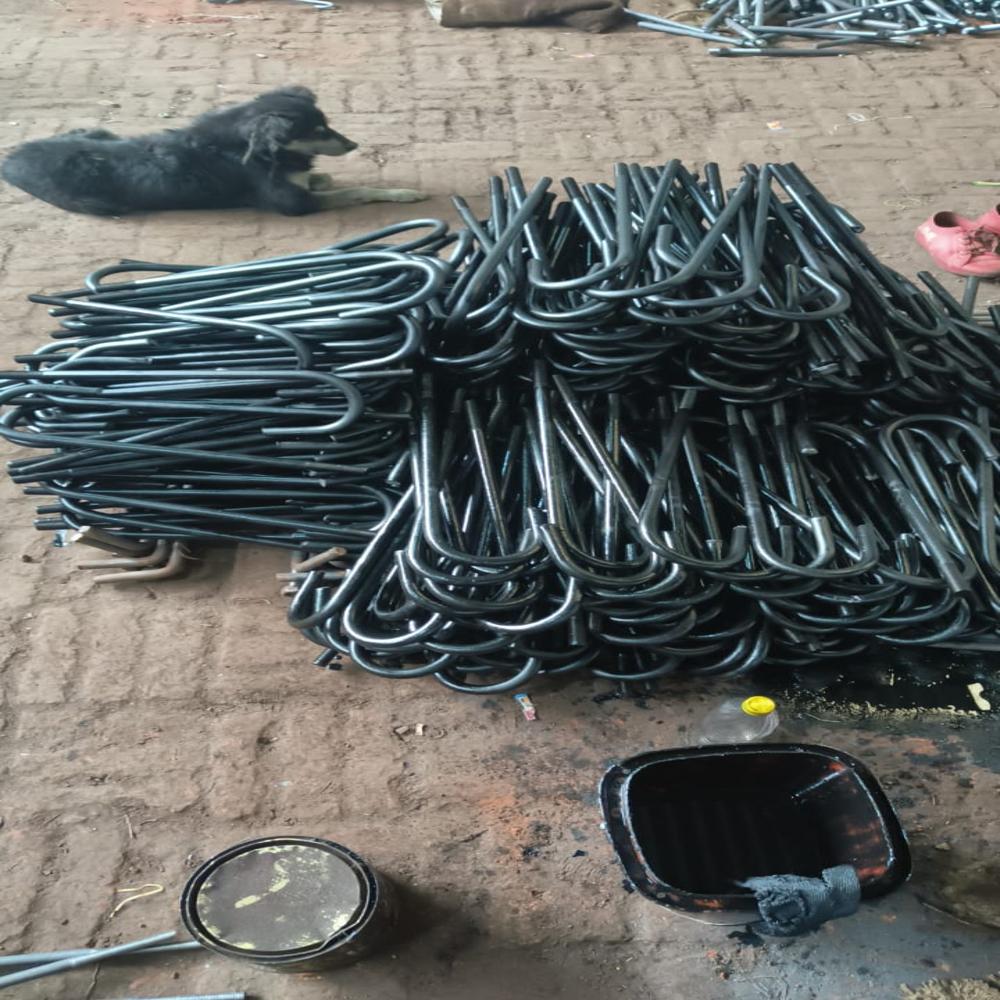 Ms Foundation Bolt Available In Bhilwara Rajasthan For Industrial Construction - Color: Black