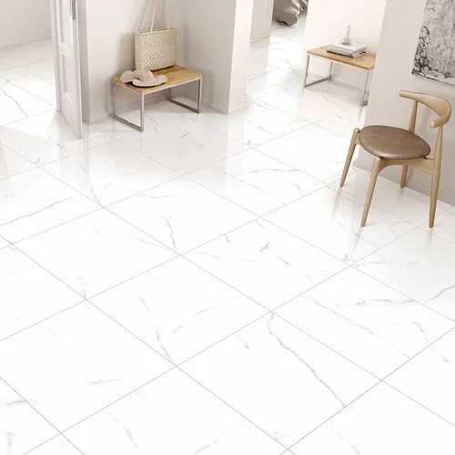 Designer Floor Tiles - Vitrified, 4x4 Feet (1200x1200 mm), Elegant White, Polished Finish, Thickness 10-14 mm, Grade A Rating, Perfect for Any Space