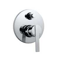 Single Lever Diverter - Stainless Steel, Standard Size, Glossy Silver Finish | Rust-proof, Round Design For Modern Bathroom Fittings