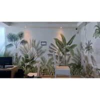 Green Leaf Wallpaper - Material: Pvc