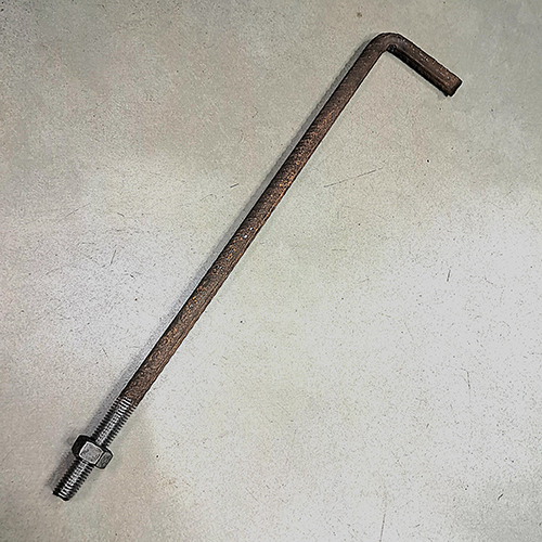Metal Foundation Bolt - Color: Grey