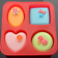 Silicone Soap Mould - Silicone, 6.8x6.5x1.6 Inches | Multicolor, Reusable Up To 5,000 Uses, Oven & Microwave Safe, Ideal For Diverse Crafts