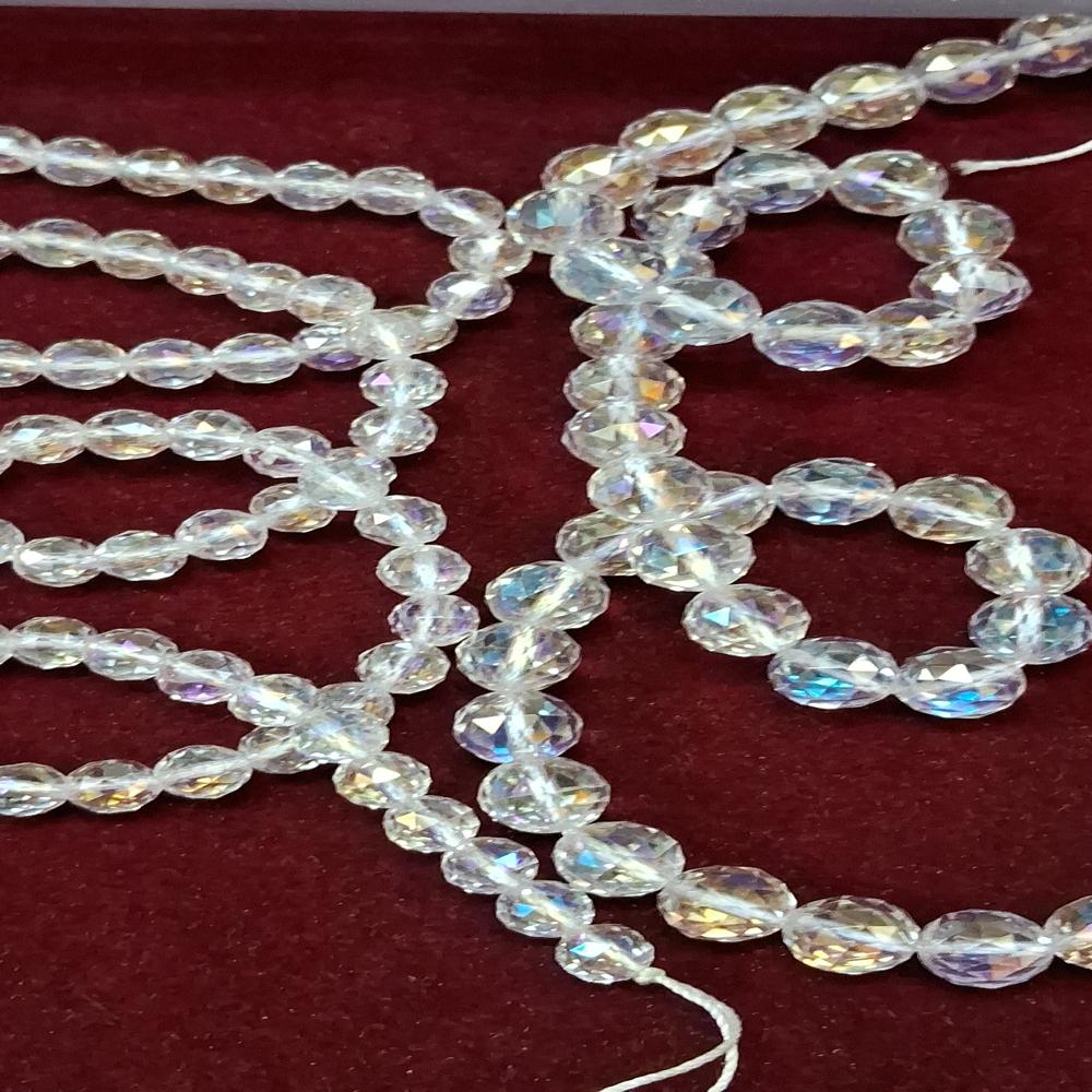Sphatic Aura Faceted Aaa Crystal Beads - Color: White