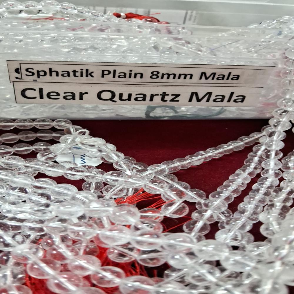 Sphatic Plain Crystal Beads - Color: White