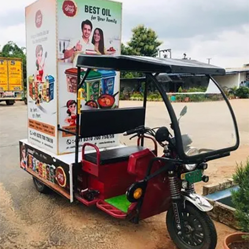 Electric Advertising Van On Electric E Rickshaw