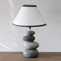 Stone Table Lamp - Color: White
